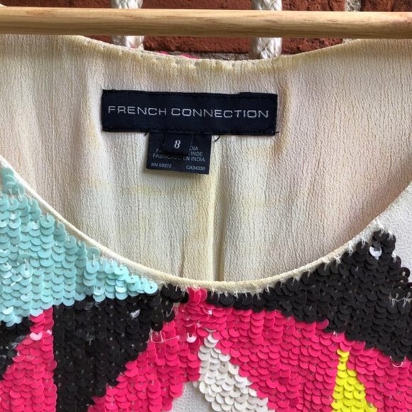 Sequined French Connection silky t-shirt dress - Picture 5 of 8